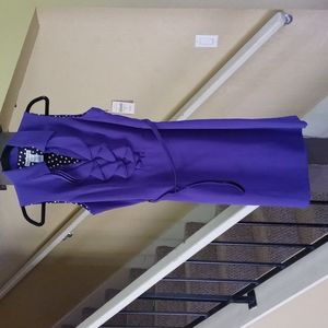 Coldwater Creek Ruffle Plunge V-Neck Mini Dress Women’s Sz 12